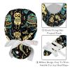 2-Pc,Gourd-Shaped Working Cap,Fisherman Hat with Buttons and Cotton Sweatband,Animal Skull Skull Owl view 4
