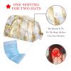 2-Pc,Bouffant Nurse Hats,Scrub Cap Adjustable Scrub Hats with Sweatband,Classic White Gold Marble view 2