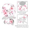 2-Pc,Gourd-Shaped Working Cap,Fisherman Hat with Buttons and Cotton Sweatband,Flowers Pink Plant Floral view 4