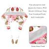 2-Pc,Bouffant Nurse Hats,Scrub Cap Adjustable Scrub Hats with Sweatband,Floral Pink Flower Rose view 4
