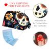 2-Pc,Bouffant Nurse Hats,Scrub Cap Adjustable Scrub Hats with Sweatband,Cat Skull Bird Flowers view 2