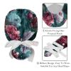 2-Pc,Gourd-Shaped Working Cap,Fisherman Hat with Buttons and Cotton Sweatband,Vintage Peony Flower view 4