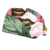 2-Pc,Bouffant Nurse Hats,Scrub Cap Adjustable Scrub Hats with Sweatband,Flowers Floral and Leaves view 1