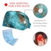 2-Pc,Bouffant Nurse Hats,Scrub Cap Adjustable Scrub Hats with Sweatband,Turquoise Green Marble Texture view 2