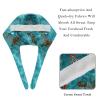 2-Pc,Bouffant Nurse Hats,Scrub Cap Adjustable Scrub Hats with Sweatband,Turquoise Green Marble Texture view 4