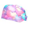 2-Pc,Bouffant Nurse Hats,Scrub Cap Adjustable Scrub Hats with Sweatband,Watercolor Gradient Color Hearts view 1