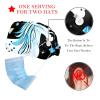 2-Pc,Bouffant Nurse Hats,Scrub Cap Adjustable Scrub Hats with Sweatband,Unicorn Blue Background view 2