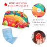 2-Pc,Bouffant Nurse Hats,Scrub Cap Adjustable Scrub Hats with Sweatband,Colored Forest Tree Fox view 2