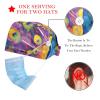 2-Pc,Bouffant Nurse Hats,Workout Hat with Buttons and Cotton Sweatband,Animal Colorful Peacock Art Painting view 2