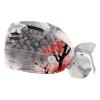 2-Pc,Gourd-Shaped Working Cap,Fisherman Hat with Buttons and Cotton Sweatband,Cherry Blossom Mountain River view 1