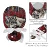 2-Pc,Gourd-Shaped Working Cap,Fisherman Hat with Buttons and Cotton Sweatband,Fox Leaves Forest view 4