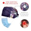2-Pc,Bouffant Nurse Hats,Scrub Cap Adjustable Scrub Hats with Sweatband,Ethnic Style Feather Dream Catcher view 2