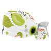 2-Pc,Gourd-Shaped Working Cap,Fisherman Hat with Buttons and Cotton Sweatband,Fruit Kiwi Flamingo Pear view 1