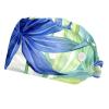 2-Pc,Bouffant Nurse Hats,Scrub Cap Adjustable Scrub Hats with Sweatband,Watercolor Palm Leaves view 1