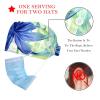 2-Pc,Bouffant Nurse Hats,Scrub Cap Adjustable Scrub Hats with Sweatband,Watercolor Palm Leaves view 2