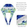 2-Pc,Bouffant Nurse Hats,Scrub Cap Adjustable Scrub Hats with Sweatband,Watercolor Palm Leaves view 4