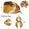 Nursing Hats,Working Cap with Buttons and Cotton Sweatband,Autumn Golden Retriever Leaves view 2