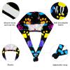 Scrub Hat,Working Head Cover with Buttons and Cotton Sweatband,Colorful Dog Paw Print view 4
