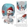 2-Pc,Gourd-Shaped Working Cap,Fisherman Hat with Buttons and Cotton Sweatband,Christmas Snowman with Hat view 4