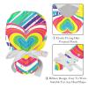 2-Pc,Gourd-Shaped Working Cap,Fisherman Hat with Buttons and Cotton Sweatband,Valentines Day Rainbow Heart view 4