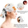 Nurse Scrub Caps,Scrub Hats with Buttons and Cotton Sweatband,Dog Silhouette Floral view 3