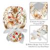 2-Pc,Gourd-Shaped Working Cap,Fisherman Hat with Buttons and Cotton Sweatband,Bunny Floral Rabbit view 4