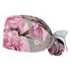 2-Pc,Gourd-Shaped Working Cap,Fisherman Hat with Buttons and Cotton Sweatband,Boss Bloom Pink Flower view 1