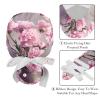 2-Pc,Gourd-Shaped Working Cap,Fisherman Hat with Buttons and Cotton Sweatband,Boss Bloom Pink Flower view 4
