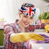 2-Pc Working Hat,Nursing Hat,Surgical Surgery Hats,British Flag Floral Bouffant Tie Back Hats view 2