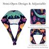 2-Pc,Bouffant Nurse Hats,Scrub Cap Adjustable Scrub Hats with Sweatband,Colorful Cartoon Dinosaurs view 3