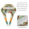 2-Pc,Bouffant Nurse Hats,Scrub Cap Adjustable Scrub Hats with Sweatband,Wood Leaves Flowers and Birds view 4