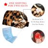 2-Pc,Bouffant Nurse Hats,Scrub Cap Adjustable Scrub Hats with Sweatband,Animal Retro Leopard view 2