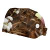 2-Pc,Bouffant Nurse Hats,Scrub Cap Adjustable Scrub Hats with Sweatband,Easter Eggs Rabbit view 1