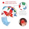 YTYVAGT 2-Pc,Bouffant Nurse Hats,Workout Hat with Buttons and Cotton Sweatband,Butterflies Flower Colored Pattern view 2