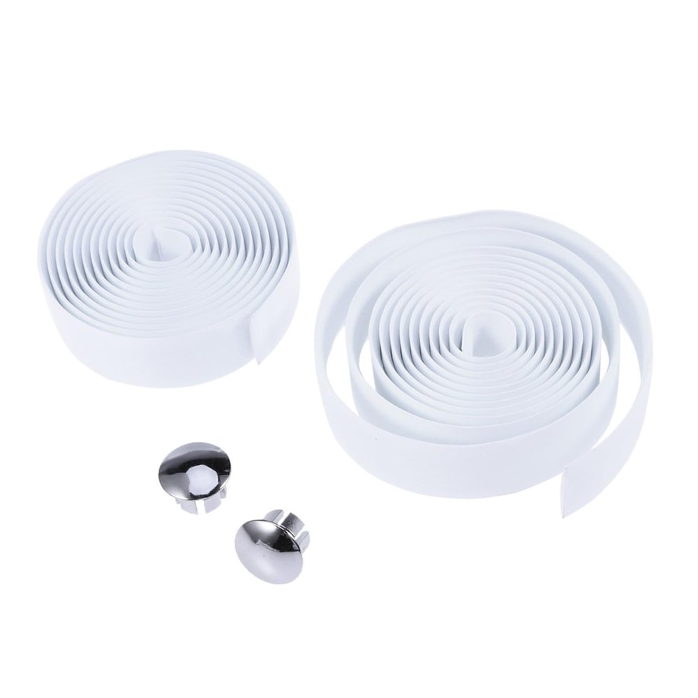 balacoo 1pair Bike Handlebar Ribbon Non- Belt Cycling Bar Tape Bike Bar Tape Handlebar Tape Road Bike Bycicles Bikes Camo Tape Bicicleta Handlebars Goon Tape Glue Tape White Grip Sponge, medium
