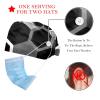 2-Pc,Bouffant Nurse Hats,Scrub Cap Adjustable Scrub Hats with Sweatband,Black and White Hexagon view 2