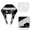 2-Pc,Bouffant Nurse Hats,Scrub Cap Adjustable Scrub Hats with Sweatband,Black and White Hexagon view 4
