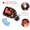 2-Pc,Working Hat,Nursing Hat,Surgical Surgery Hats,Bouffant Tie Back Hats,Cat Bird Dog and Flower view 3