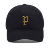 Juiwuerqi Baseball Caps for Men & Women Old English P Embroidered Adjustable Washed Cotton Strapback Hats (7 1/2,Black)