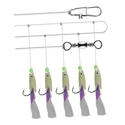 KOMBIUDA Strings Carbon Steel Fishing Hooks Mackerel Bass Treble Bait for Sea and Freshwater Fishing and Design for Anglers