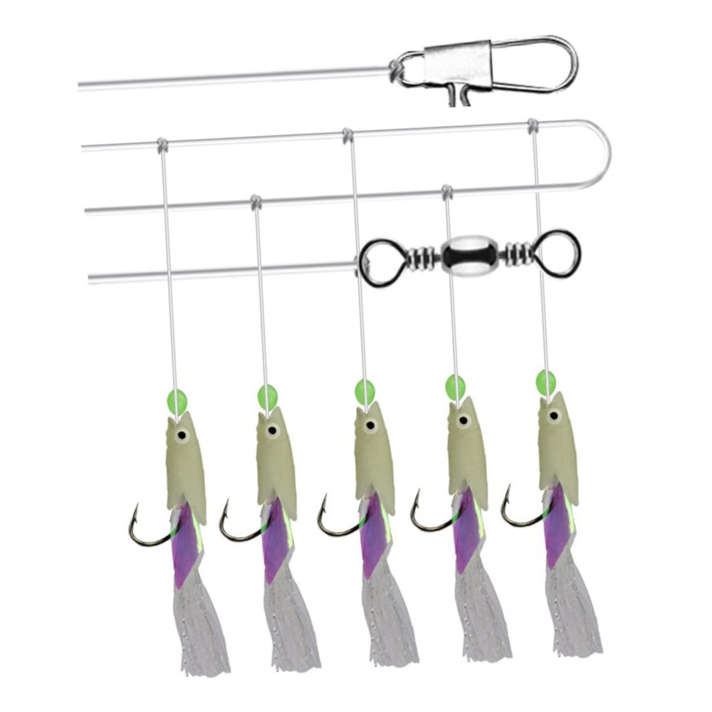 KOMBIUDA Strings Carbon Steel Fishing Hooks Mackerel Bass Treble Bait for Sea and Freshwater Fishing and Design for Anglers