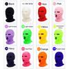 Custom Text Name Logo Embroidery 3 Holes Full Face Cover Ski Mask Winter Outdoor Sports Knitted Balaclava for Men Women view 3