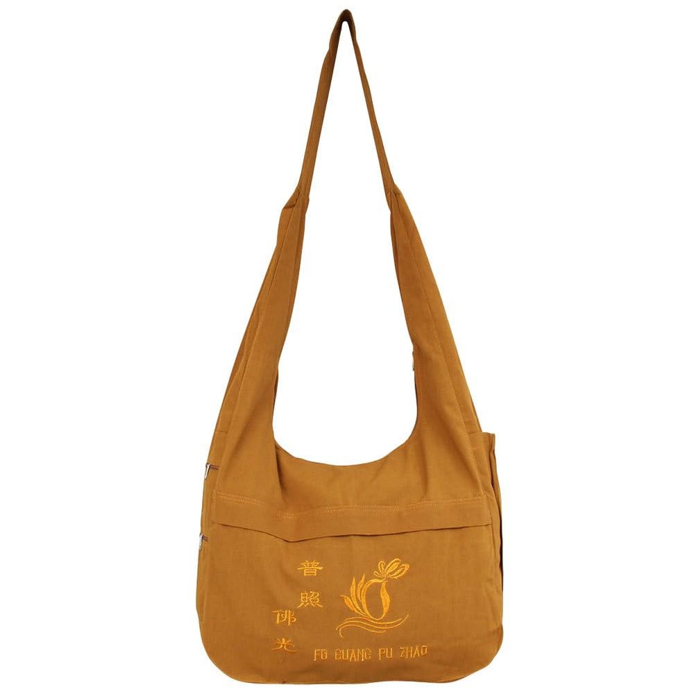 BESPORTBLE Buddha Bag Canvas Crossbody Sling Monk Bag for Meditation Pilgrimage with Spacious Storage and Durable Fabric