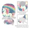 2-Pc,Nurse Scrub Caps,Scrub Hats with Buttons and Cotton Sweatband,Unicorn Cloud Rainbow view 4