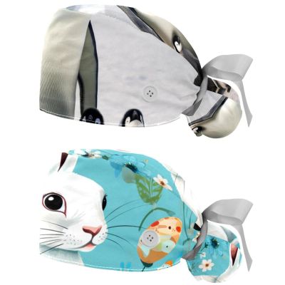 2-Pc,Gourd-Shaped Working Cap,Fisherman Hat with Buttons and Cotton Sweatband,Antarctic Penguins Family