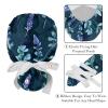 2-Pc,Gourd-Shaped Working Cap,Fisherman Hat with Buttons and Cotton Sweatband,Four Leaf Clover Lavender Petals view 4
