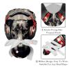 2-Pc,Nurse Scrub Caps,Scrub Hats with Buttons and Cotton Sweatband,Black Pet Dog and Music view 4