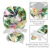 2-Pc,Gourd-Shaped Working Cap,Fisherman Hat with Buttons and Cotton Sweatband,Tropical Leaf Watercolor Style view 4
