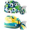 2-Pc,Nurse Scrub Caps,Scrub Hats with Buttons and Cotton Sweatband,Football Soccer Balls Floral view 1