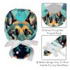 2-Pc,Gourd-Shaped Working Cap,Fisherman Hat with Buttons and Cotton Sweatband,Colorful Shepherd Dog Animal Illustration view 4